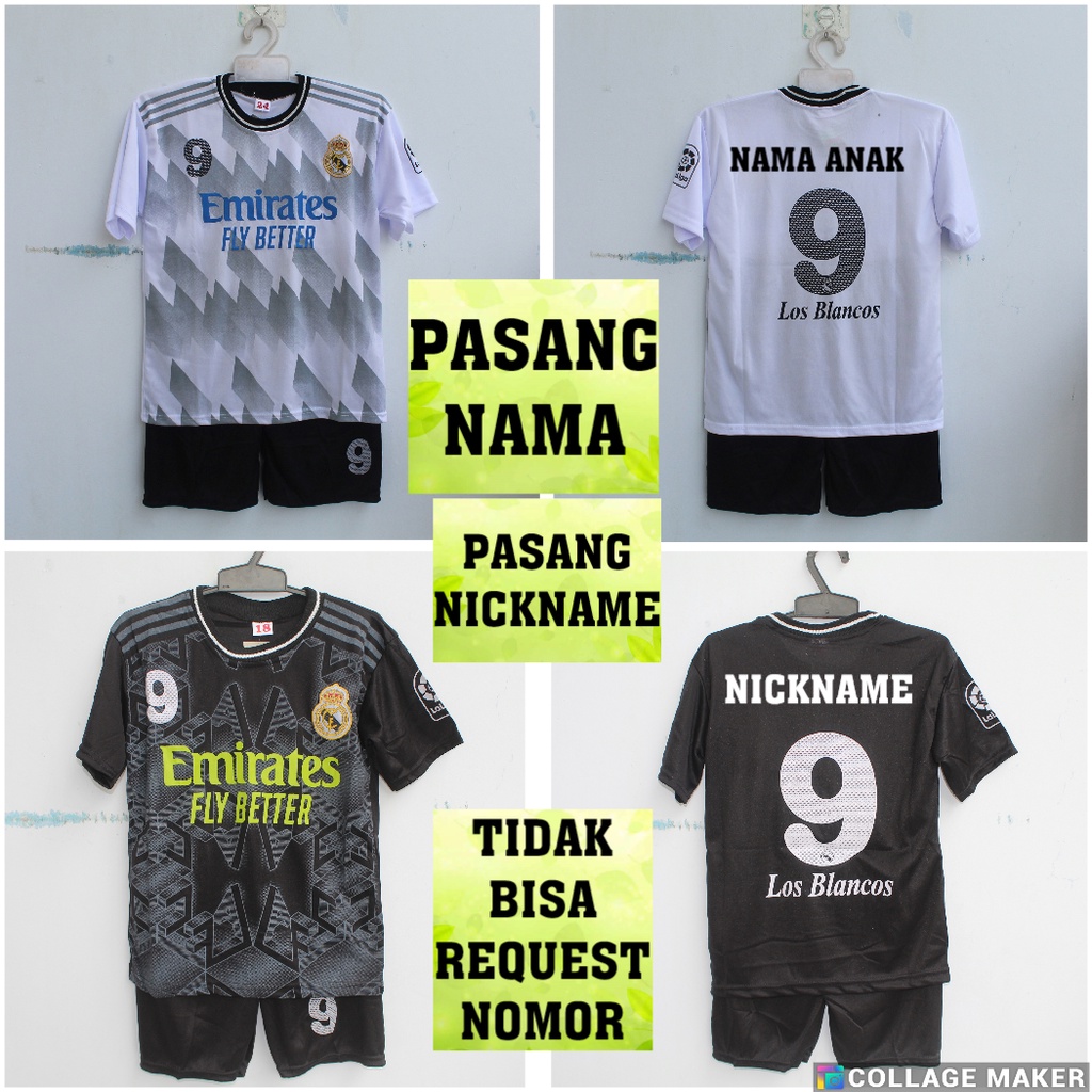 Baju bola madrid/setelan jersey bola anak