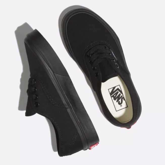 NEW Sepatu Sneakers Sepatu Vans Authentic Anak Sepatu Pria Wanita Full Black