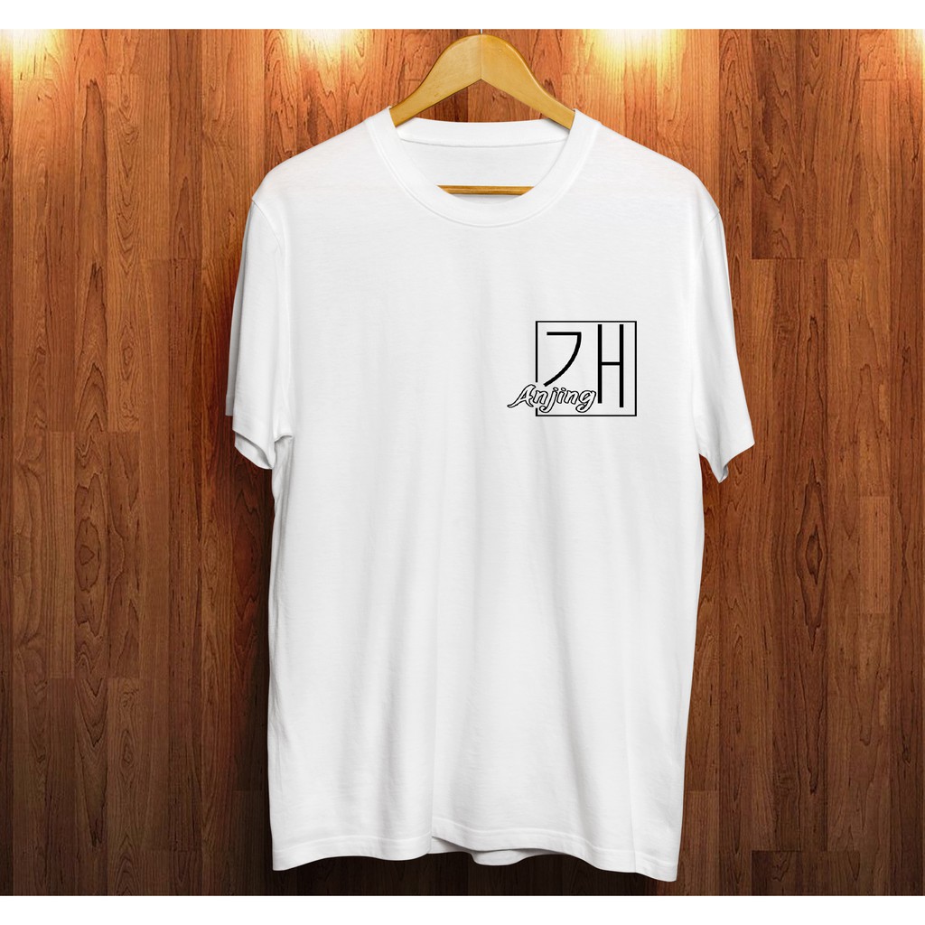 MURAH kaos korea kata (anjing) S-M-L-XL-XXL katun combed 30's kaos distro kaos unikkatalucu