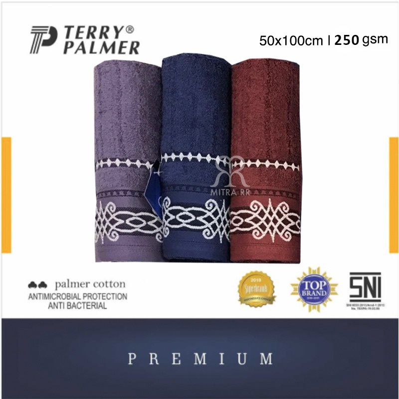 Handuk Terry Palmer Premium Tanggung 50x100 Handuk Mandi Cotton Antibacterial