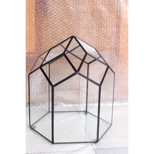 box hantaran seserahan / kotak hantaran kaca dan kuningan warna hitam ukuran 30x35cm