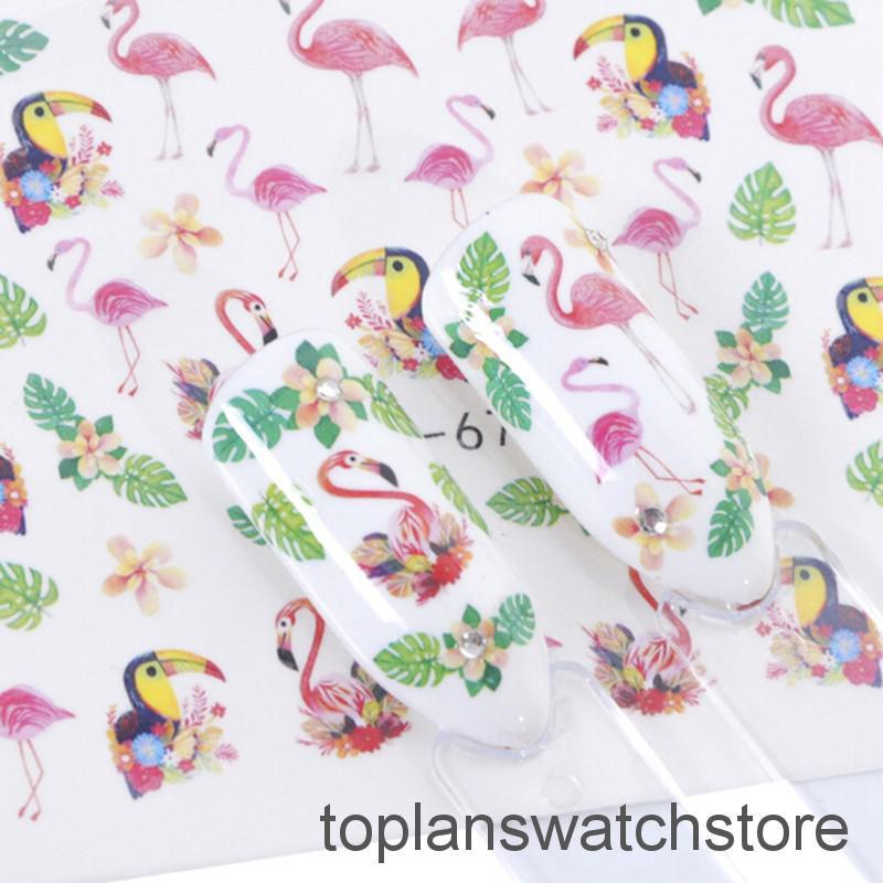 TOPL 15Pcs Stiker Kuku Motif Bunga Mawar Burung Bunga TOPL 15Pcs Stiker Kuku Motif Bunga Mawar Burung Bunga