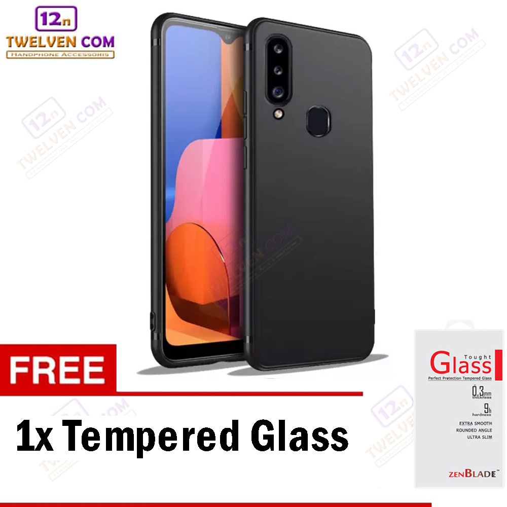 [FLASH SALE] Case Slim Matte Softcase Samsung A20s - Free Tempered Glass