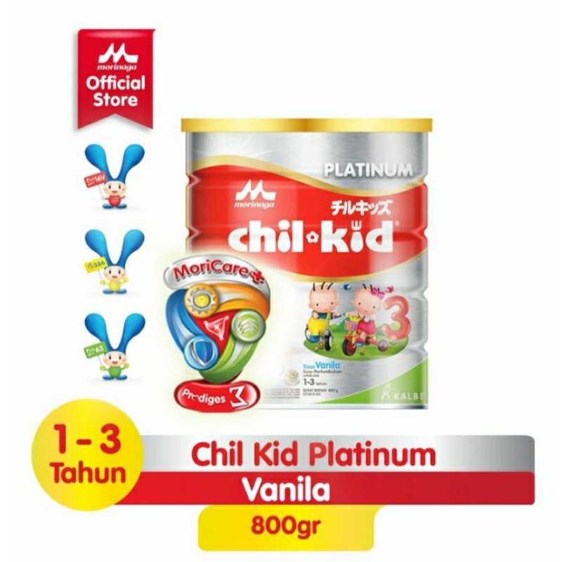 

morinaga chil kid 3 platinum moricare madu/vanila 800g klg