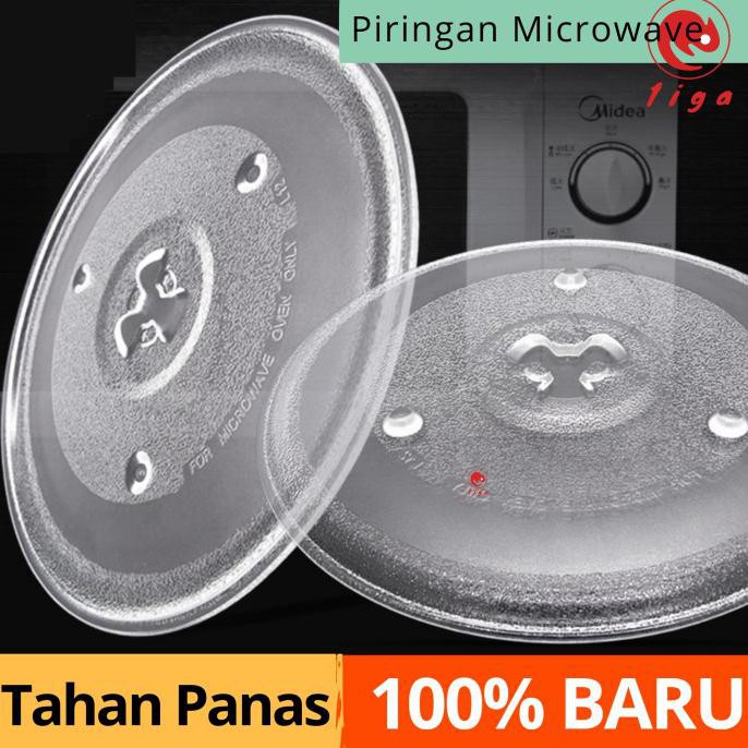 Piring Kaca Microwave - Piringan Dudukan Microwave Oven - 24.5Cm Datar - Promo 