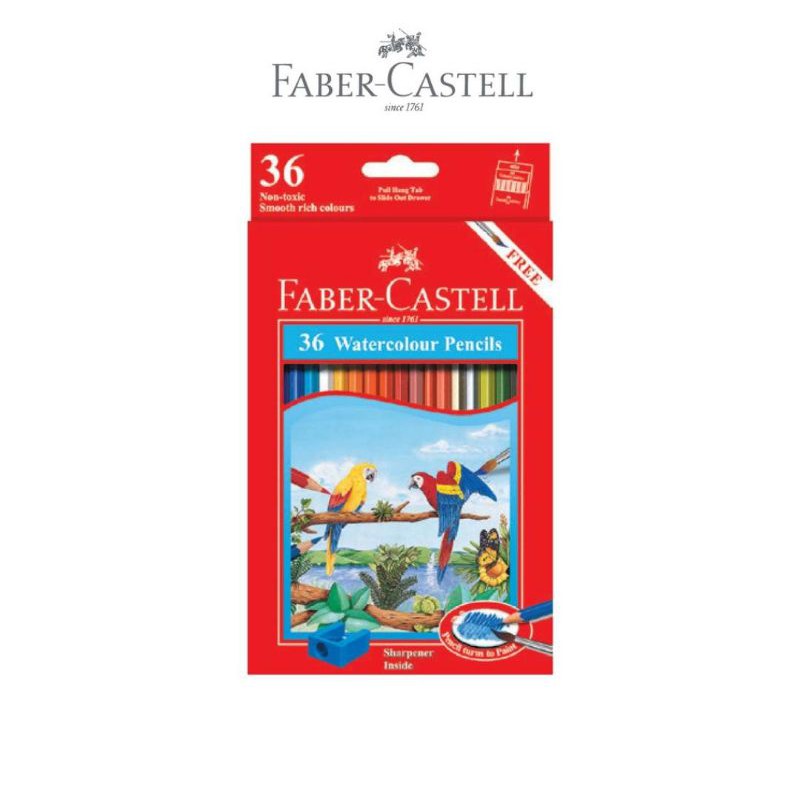 

watercolour 36 panjang pensil cat air faber castell
