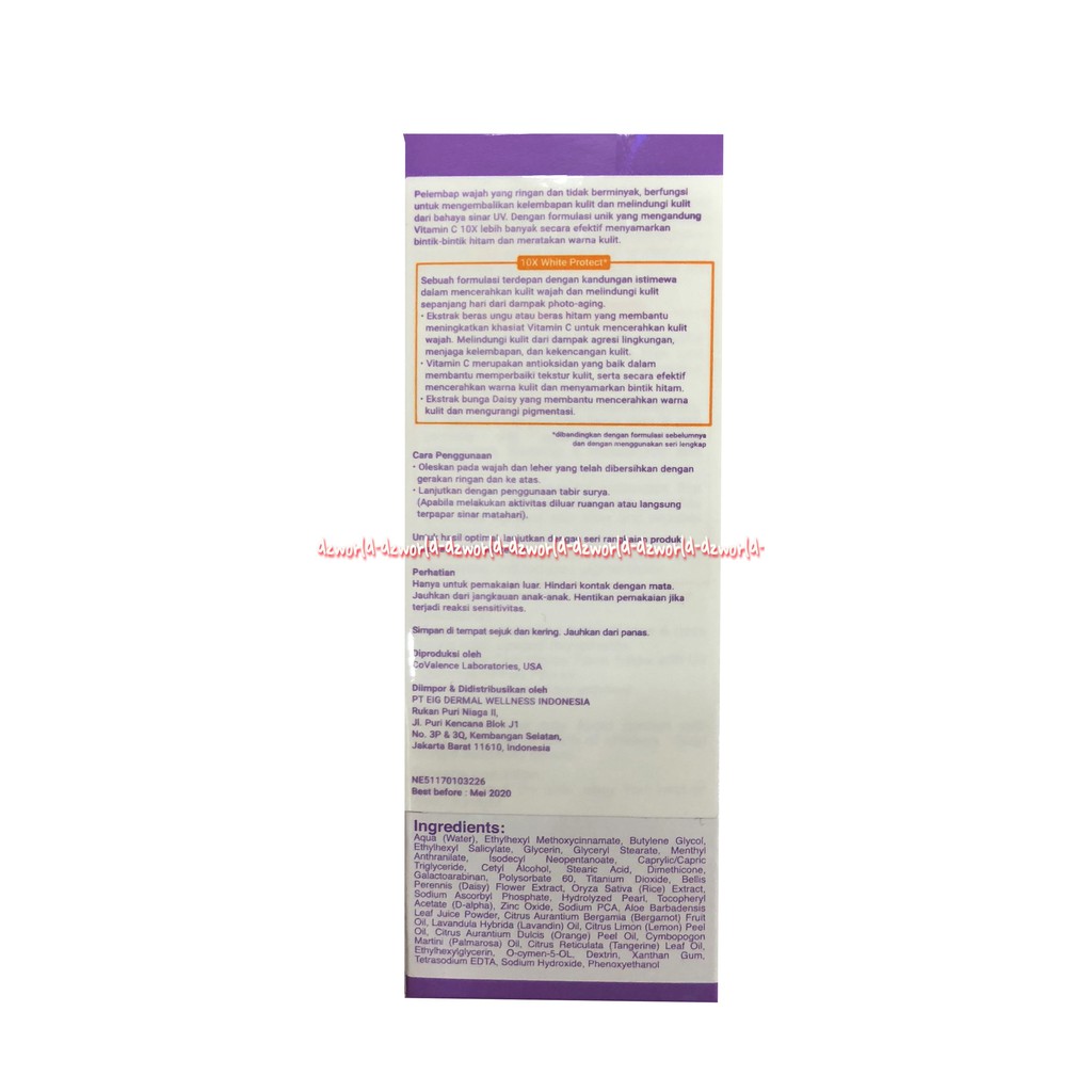 Clinelle Whiten Up Brightening Day Cream SPF 20 40ml Sunscreen UV Protection