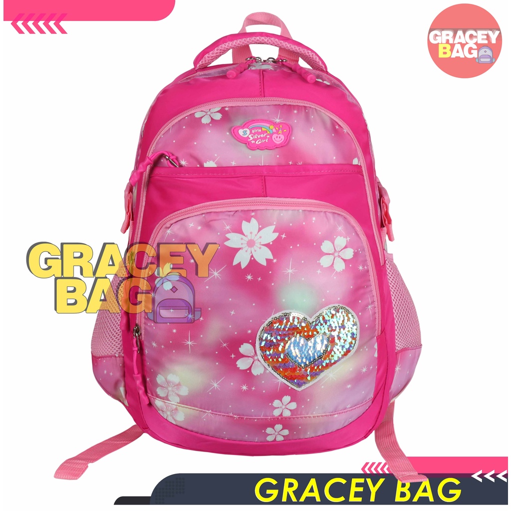 GB-70119E Tas Ransel Sekolah Anak Perempuan / Remaja Silvergirl