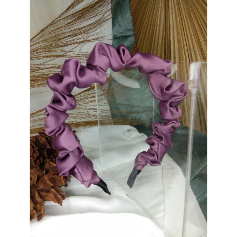 BANDO SERUT MEDIUM MATTE FASHION WANITA HEADBAND SCRUNCHIE