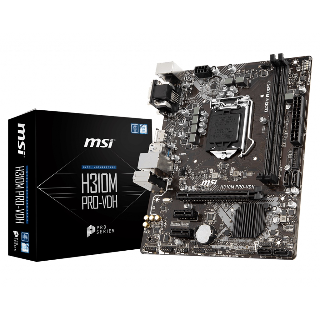 MSI MOTHERBOARD H310M PRO-VDH DDR4 Intel H310 LGA 1151 M-ATX