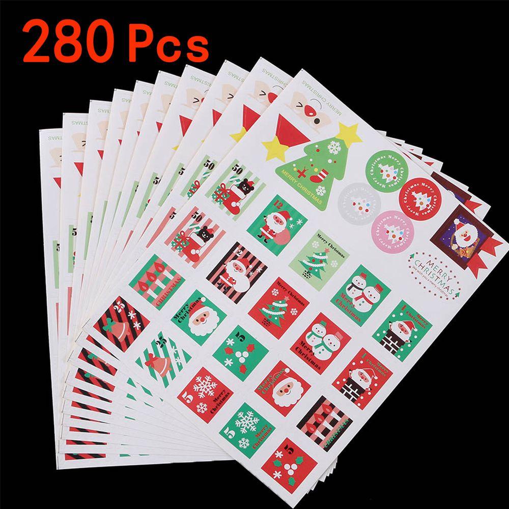 Preva 280pcs/lot Stiker Kertas Kartun Lucu Hias Sealing Paste