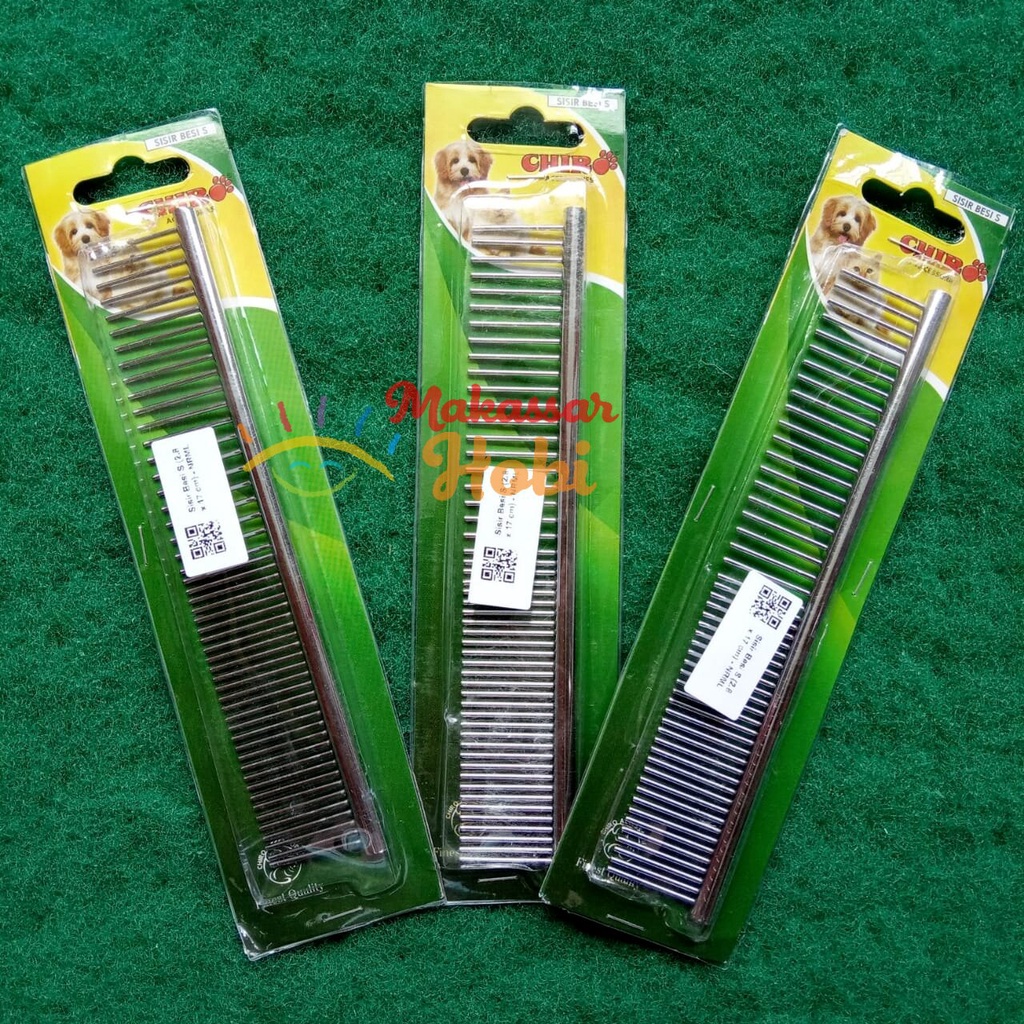 Sisir Besi S Uk 2.8 x 17 cm Grooming Rambut Bulu Kucing Anjing Kelinci