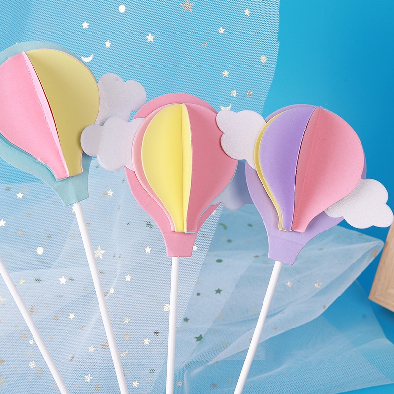 Rainbow Cloud Balon Kue Topper Anak-anak Pesta Ulang Tahun Kue Tahun Pernikahan Dekorasi Perlengkapan