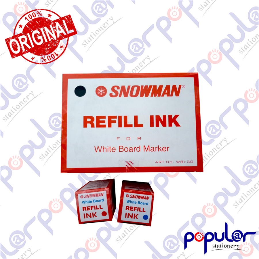 

Tinta Refill Spidol Snowman White Board Hitam / Biru / Merah