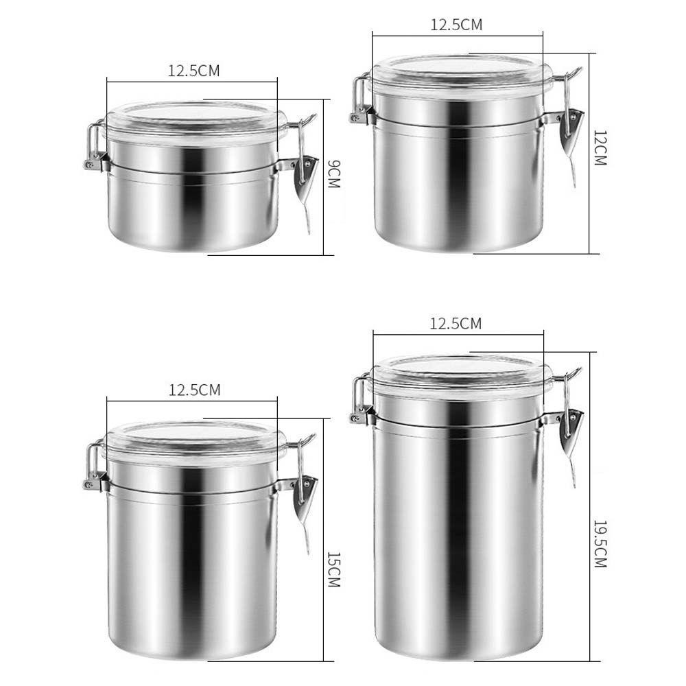 QUINTON Sealed Can Stainless Steel Grain Alat Dapur Biji Kopi Kering Wadah Kopi Bagus