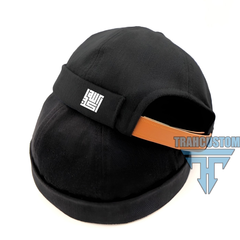 Miki hat dewasa kaligrafi allahuakbar topi peci miki hat brimless tulisan logo arab