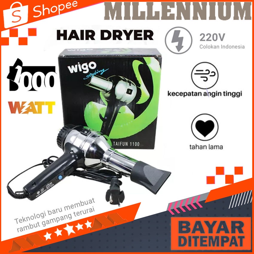 Wigo Pengering Rambut Hair Dryer Wigo Taifun 1100 Styling Rambut Wigo