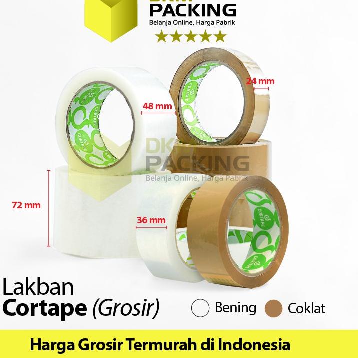 

Kekinian - Lakban 45mm x 90yard CORTAPE Plakban Isolasi TER/SELOP ..