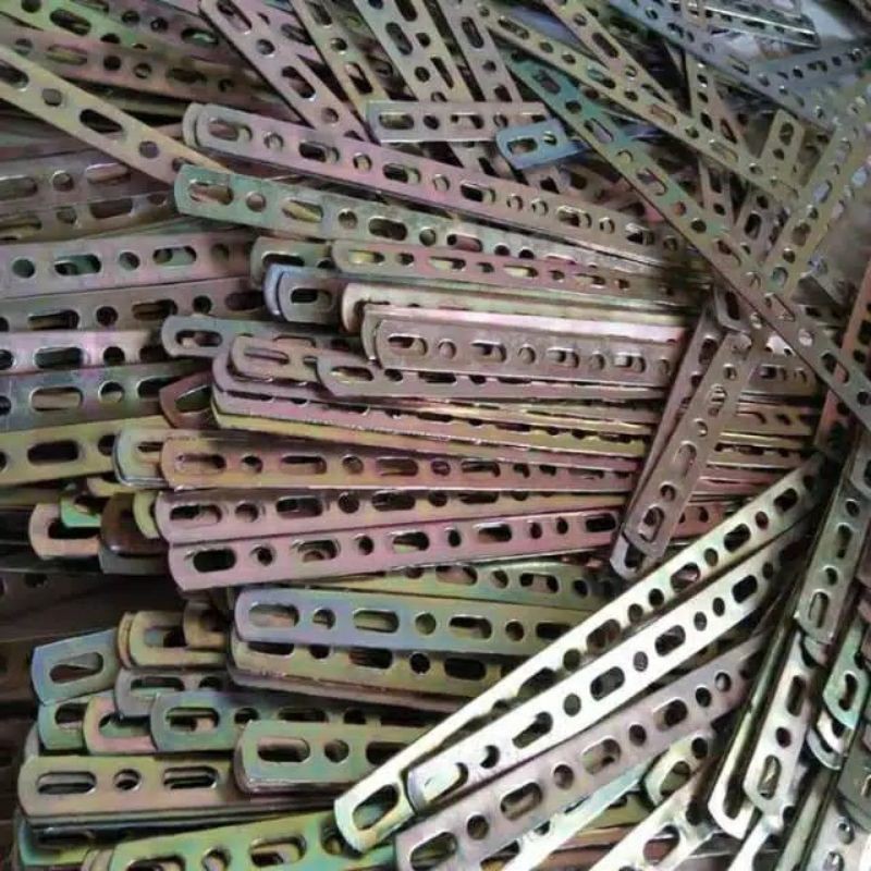 Plat breket strip bolong besi serba guna