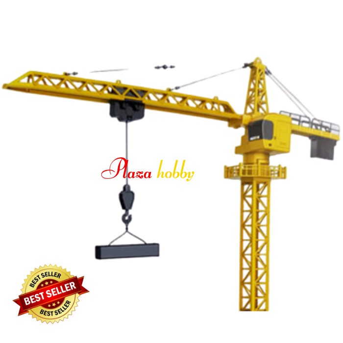 HUINA 1585 tower crane 12ch 2.4ghz mainan remote diecast alat berat