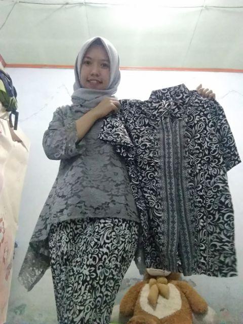 Batik Couple Sarimbit Rinjani Couple/brukat Mewah / Baju Seragam/ Brukat Couple/set Bianca Couple