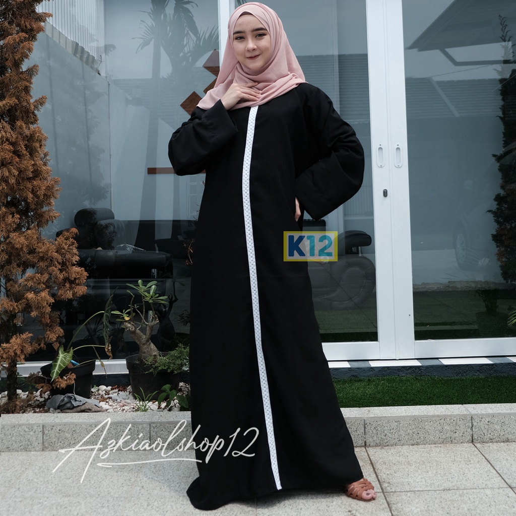 ABAYA POLOS RENDA PANJANG / GAMIS ABAYA TURKI RENDA