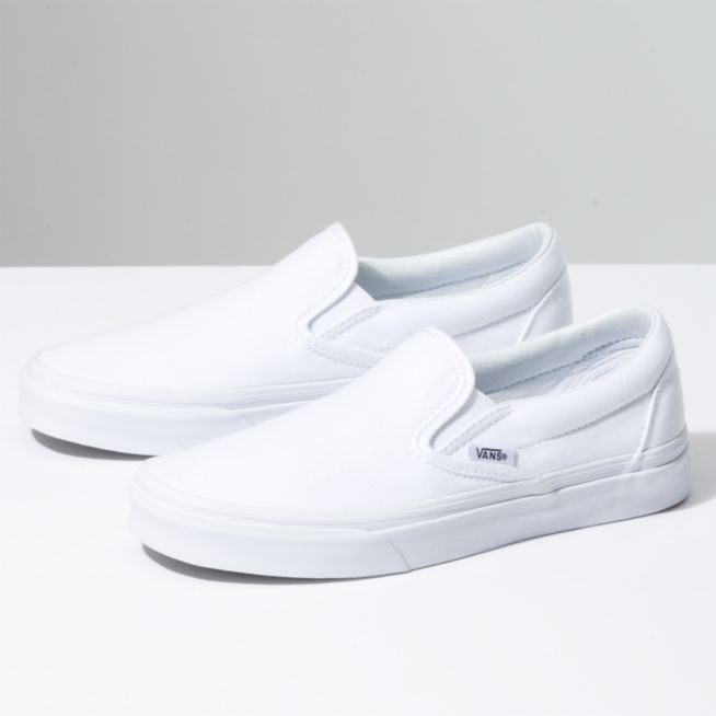 BEST SELLER Sepatu Slip On  Pria Wanita Full White