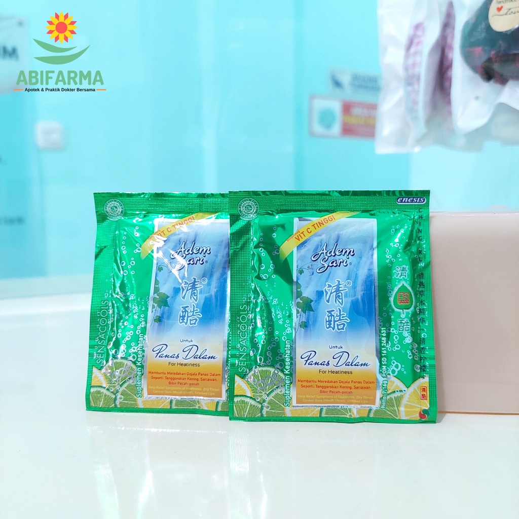 

Adem Sari Panas Dalam Sachet 7gr Satuan / Meredakan Sariawan dan Sakit Tenggorokan