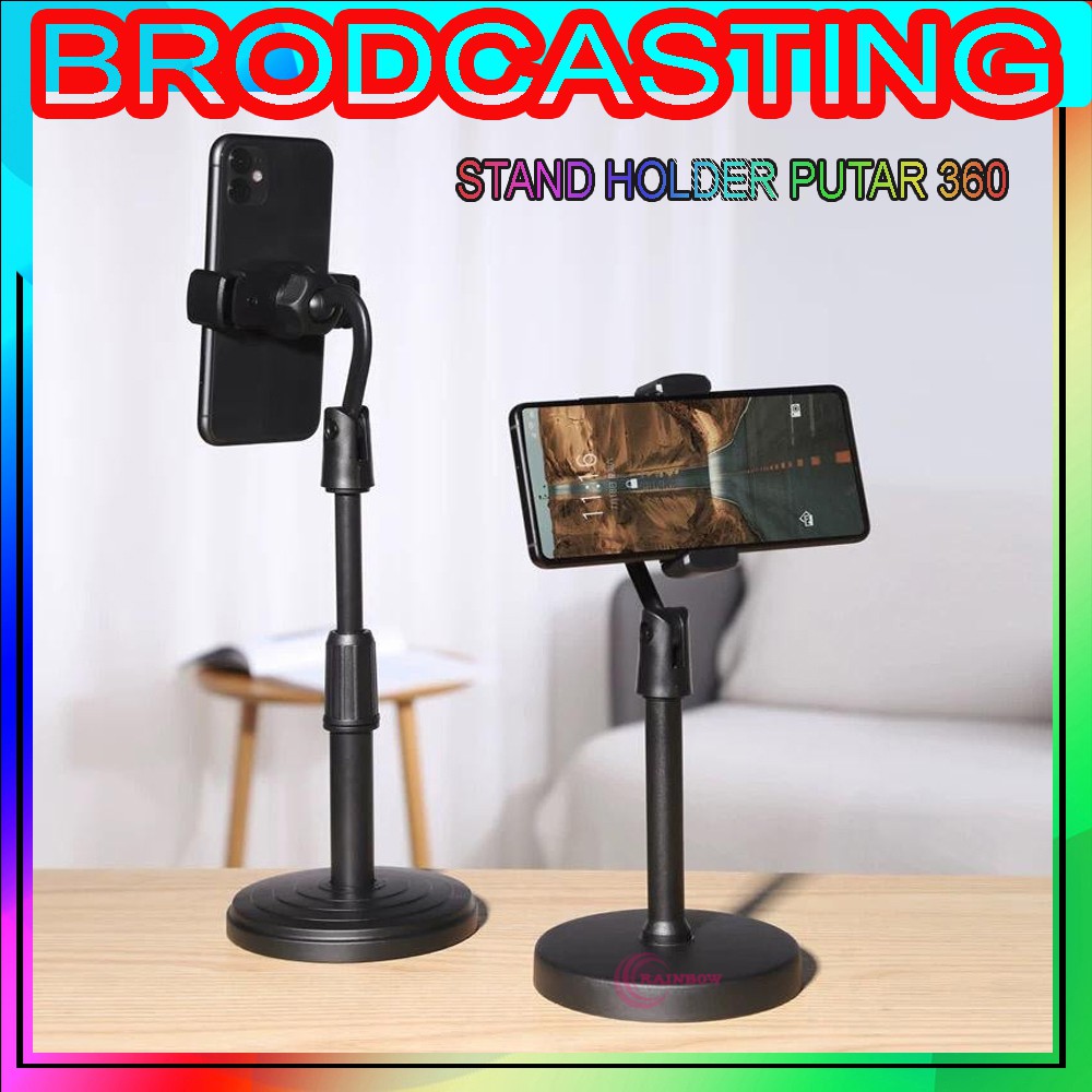Broadcasting Stand Holder Hp 360 Derajat Phone Holder Stand Universal Broadcast Holder HP Holder Tat