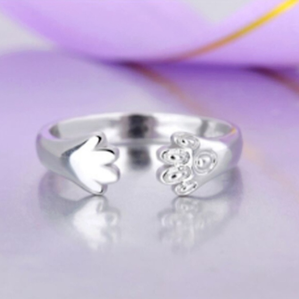 Hu Hu Hu Hu Hu Alat Bantu Pasang Kacamata♡ Cincin Model Terbuka Desain Cakar Adjustable Untuk Wanita