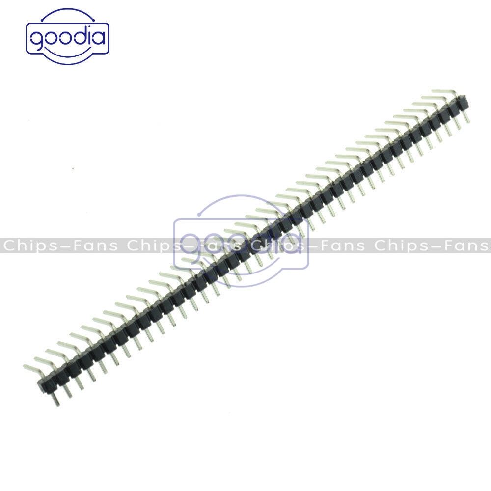 1/5/10pcs Strip Header Pin Sudut Kanan 40pin 2.54mm Untuk Arduino