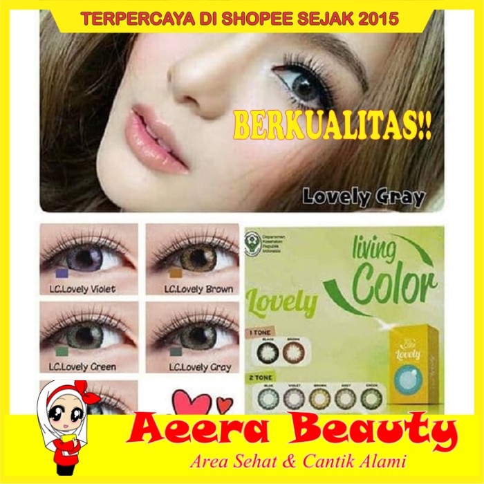 

GRATIS ONGKIR!! [1 tone] Softlens LOVELY Living Color - coklat AK0680