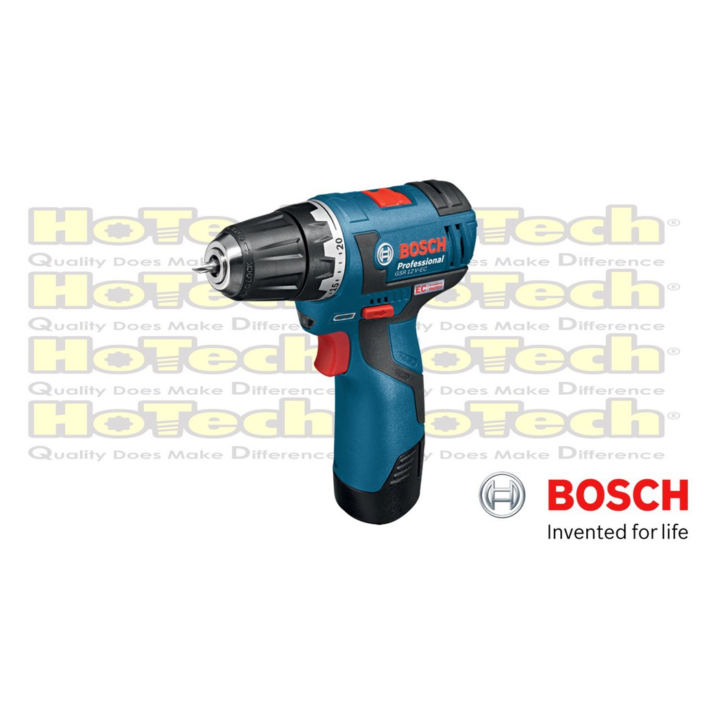 BOSCH | GSR 12 V - 15 FC | Mesin Bor Tanpa Kabel Bosch | Bosch Cordless Drill / Driver Battery 2 pcs
