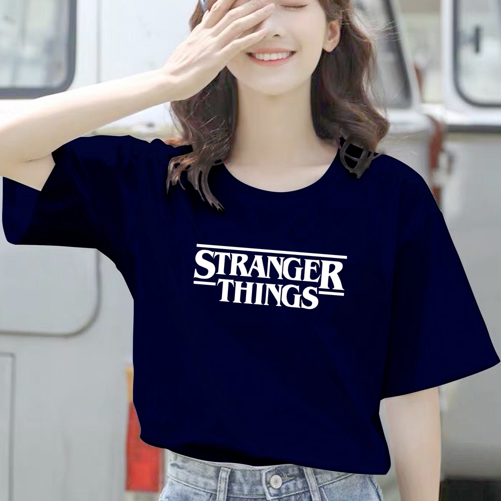 CALVIERO SHOP - BAJU KAOS ATASAN WANITA PRINT STANGERTHINK FULL