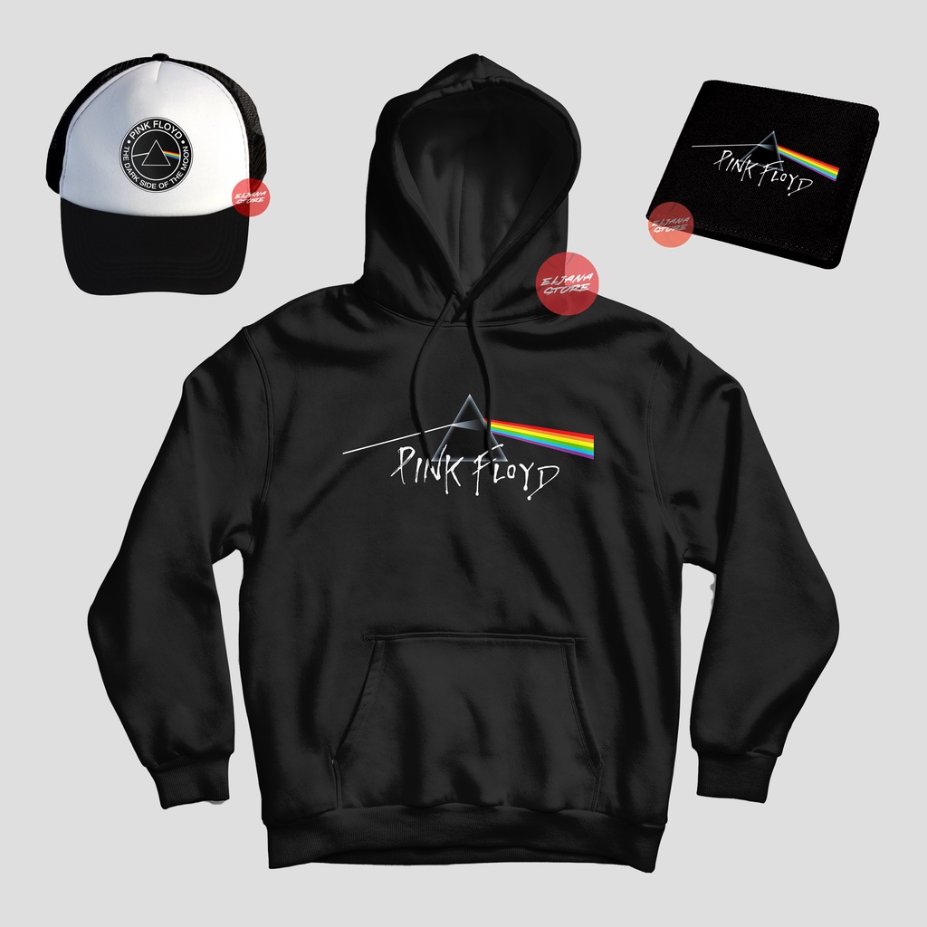 Pink Floyd Dark Side / Topi Pink Floyd / Hoodie Pink Floyd / Dompet Pink Floyd / Sweater Pink Floyd / Paket Topi Hoodie Dompet Pink Floyd / Topi Band / Hoodie Band / Dompet Band /