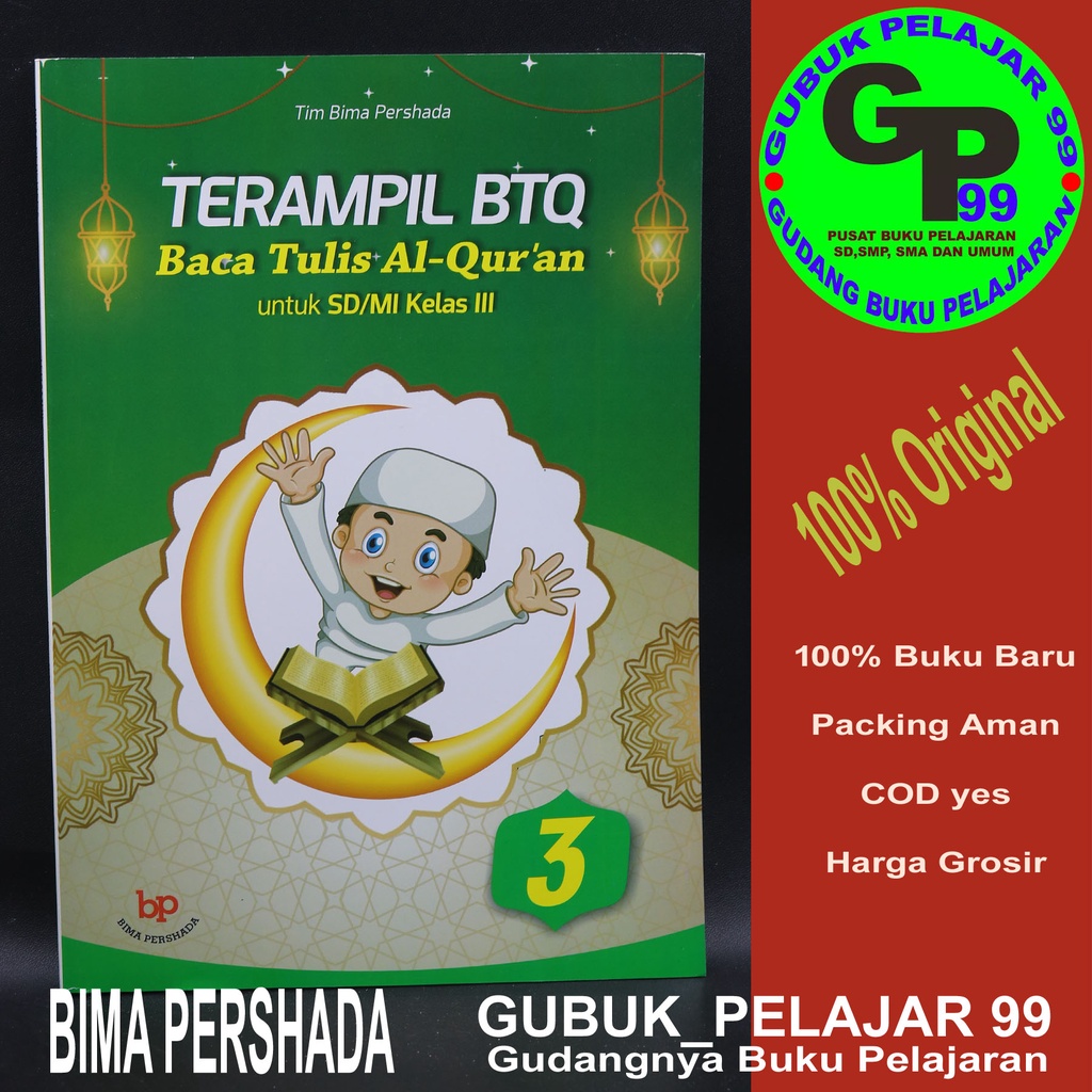 TERAMPIL BTQ Untuk Kelas 3 SD/MI BIMA PERSHADA Original