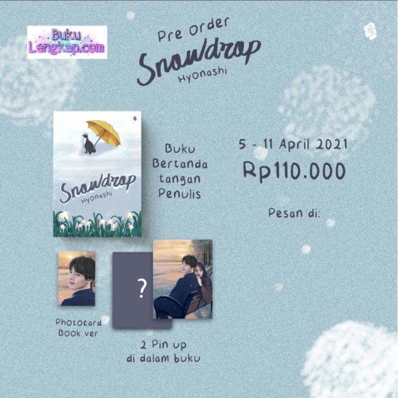 buku novel snowdrop - Hyonashi original