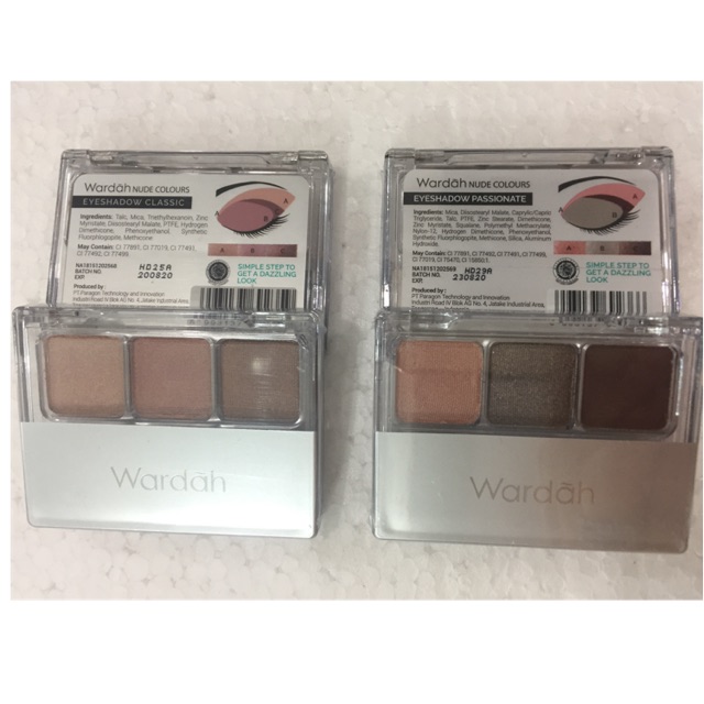 WARDAH EYE SHADOW NUDE COLOURS 4 Gr @MJ