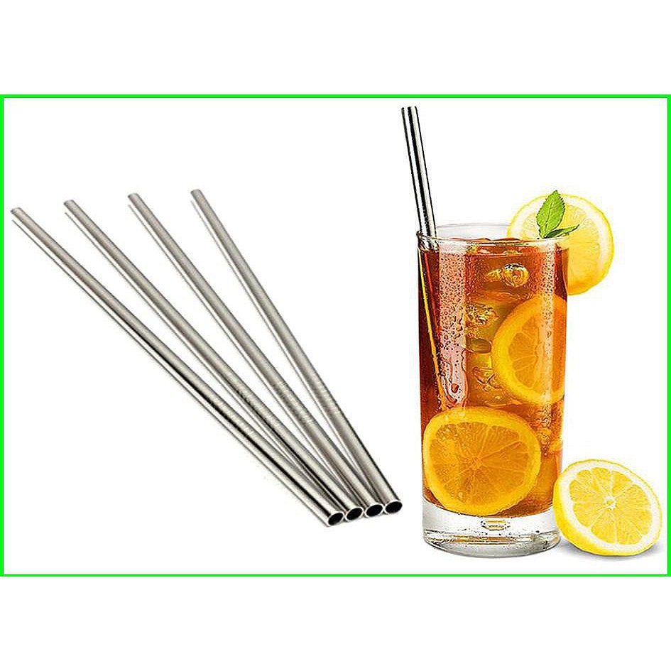 SEDOTAN STAINLESS STRAW SEDOTAN LURUS BESI STAINLESS ANTI KARAT SILVER