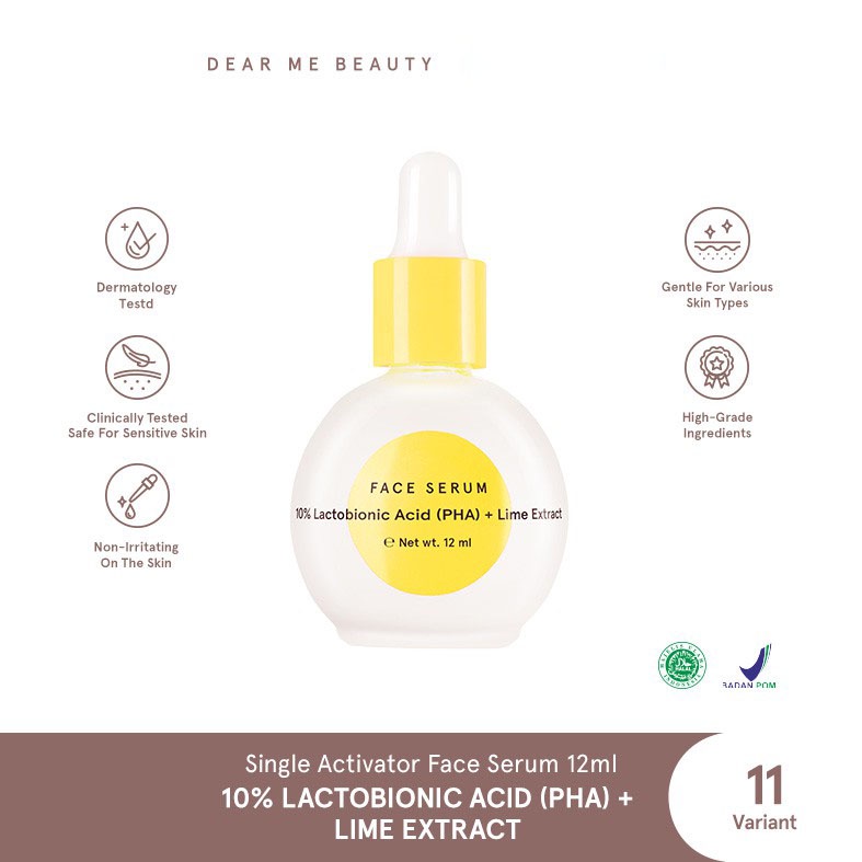 Dear Me Beauty 10% Lactobionic Acid (PHA) + Lime Extract Face Serum