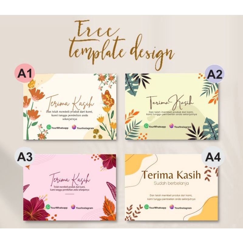 

THANK YOU CARD / THANKYOU CARD / KARTU SOUVERNIR / KARTU HAMPERS / LABEL STIKER CUSTOM