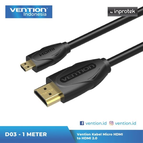 Vention Kabel HDMI to Micro HDMI v1.4/b Full HD 3D 1M - [VAA-D03-B100]