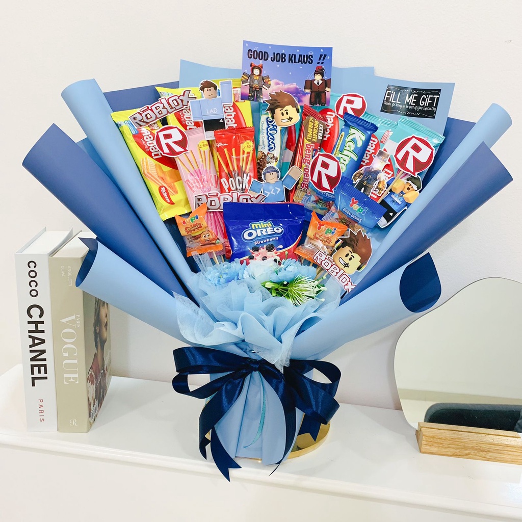 Hand Buket Snack Birthday / Wisuda / Ulang Tahun Anak / Bouquet Snack