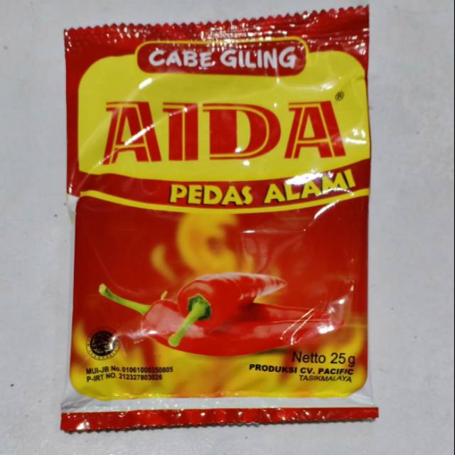 

AIDA CABE GILING, Rp.2.400 /25gr CABE GILING AIDA