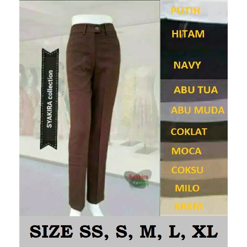 SYAKIRA CELANA  KERJA  WANITA  model sleting Shopee  Indonesia