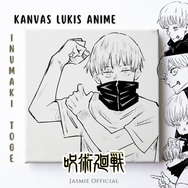 JUJUTSU KAISEN Inumaki Toge Fanmerch Anime Kanvas Lukis (BISA CUSTOM) - Canvas Painting Anime Fanmer