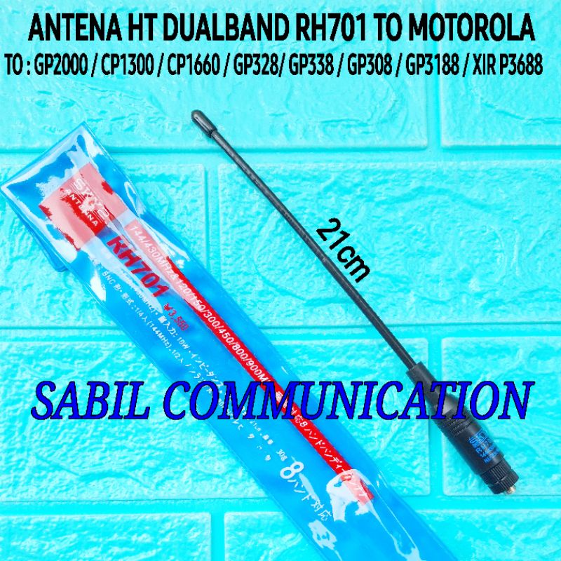 ANTENA HT MOTOROLA GP 338 GP 328 GP 2000 GP 3188 ANTENA HT DUALBAND MOTOROLA RH701 ANTENA CP1660 GP3