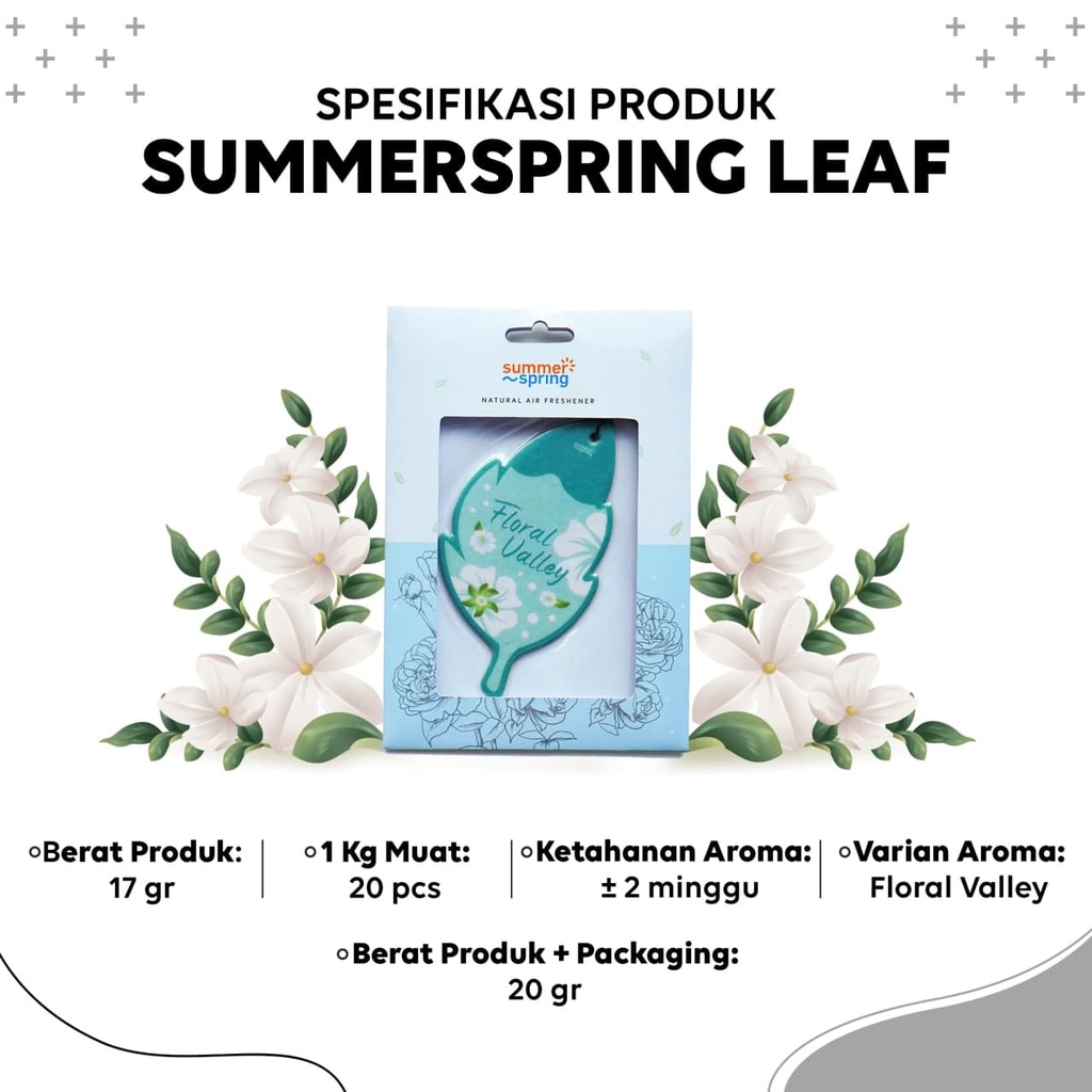 Parfum Mobil Pengharum Ruangan Pewangi Kamar Tidur Harum Summer Spring | Leaf | Aroma Floral Valley