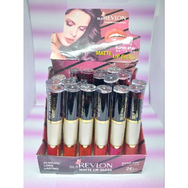 (ecer) LIP TINT + LIP CREM REVLON 2 IN 1 LIP CREM + LIP TINT VELVET LIP GLOS