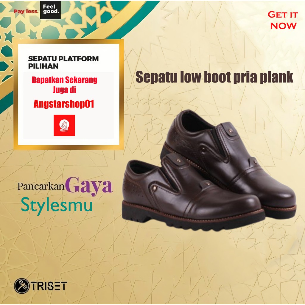 SEPATU LOW BOOTS KLASIK PRIA COWOK STYLISH HIKING PREMIUM QUALITY PLANKTON ORIGINAL ELEGAN HIGH